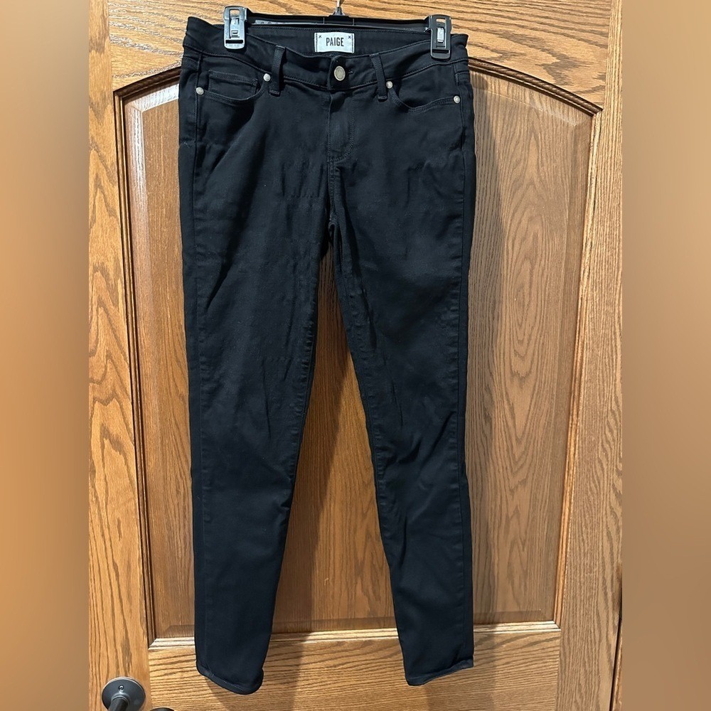 PAIGE Verdugo Ultra Skinny Black Jeans Women Size 28‎